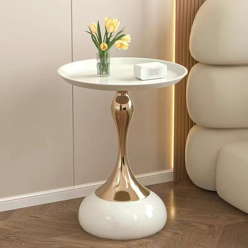 Black sculptural side table thumbnail